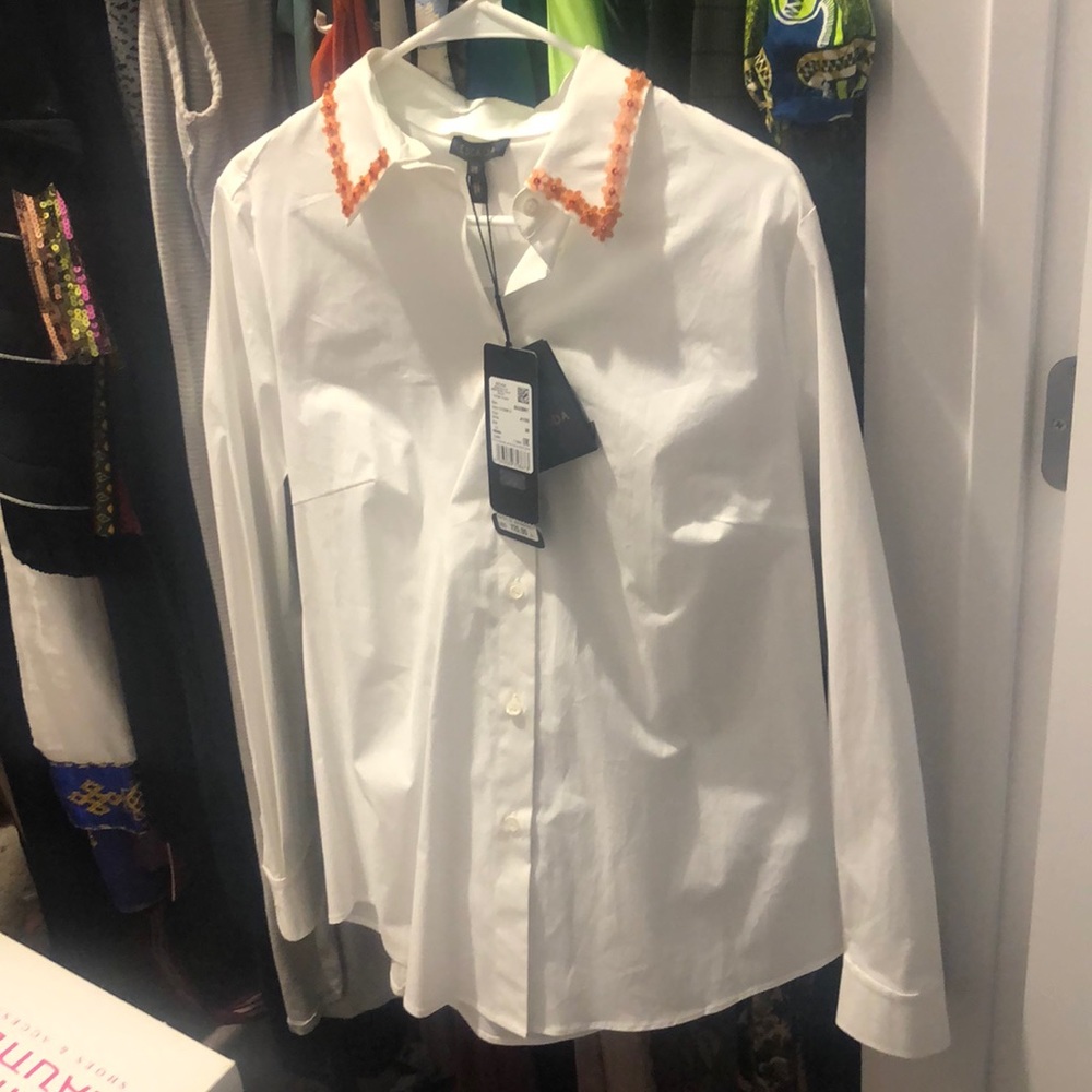 White Escada button down shirt